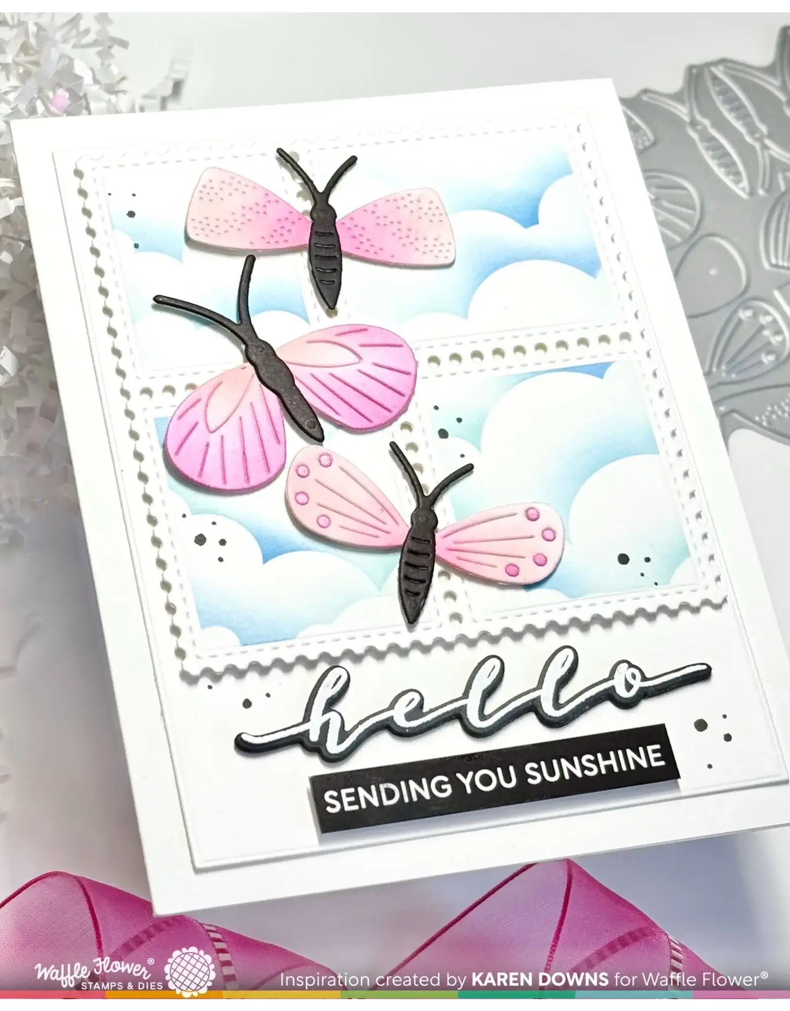 WAFFLE FLOWER WAFFLE FLOWER CLOUDY SKIES STENCIL