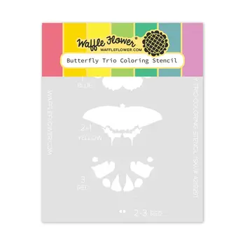 WAFFLE FLOWER WAFFLE FLOWER BUTTERFLY TRIO COLORING STENCIL