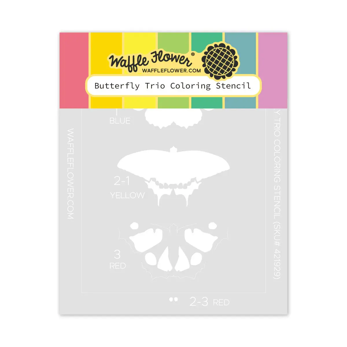 WAFFLE FLOWER WAFFLE FLOWER BUTTERFLY TRIO COLORING STENCIL