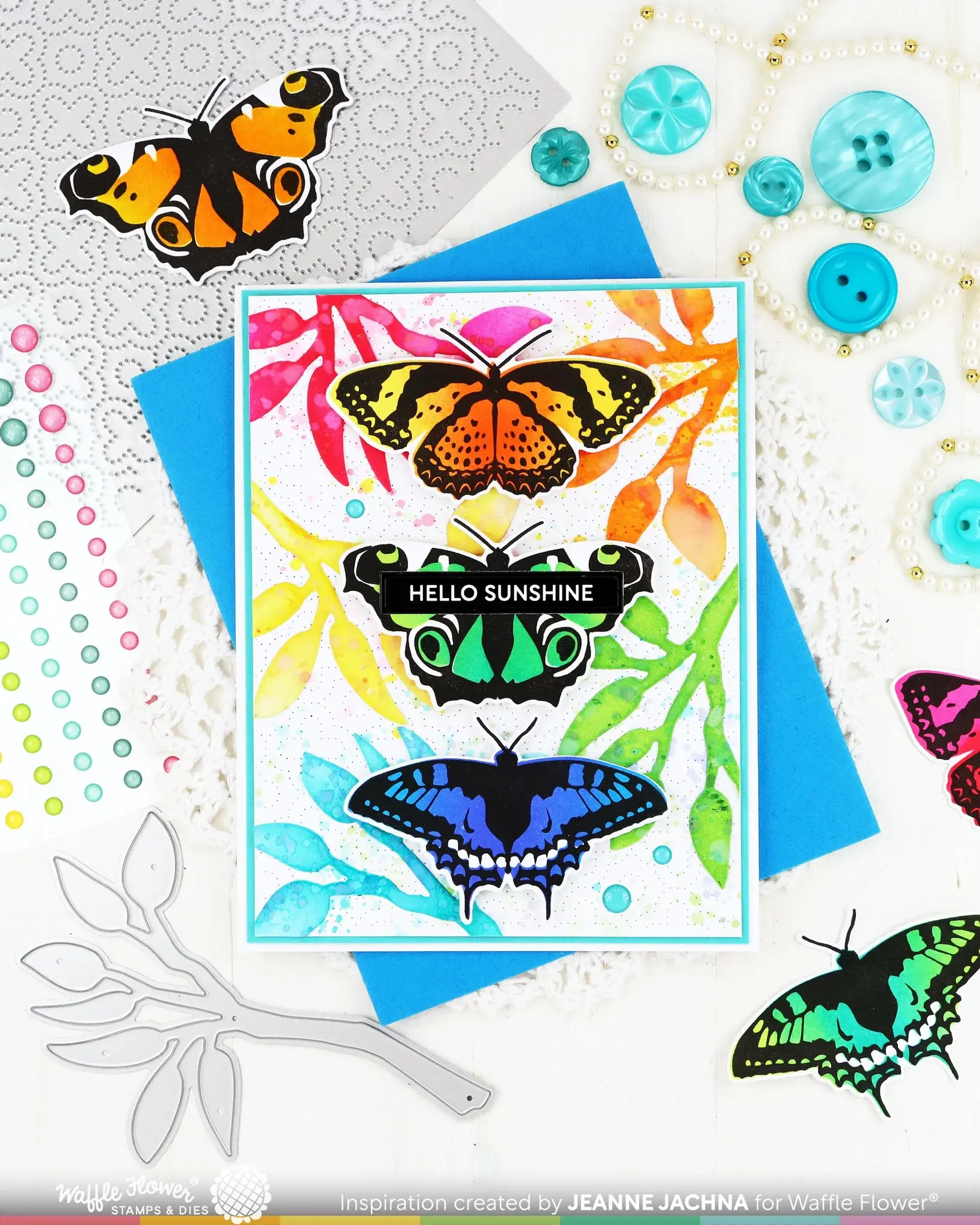 WAFFLE FLOWER WAFFLE FLOWER BUTTERFLY TRIO COLORING STENCIL