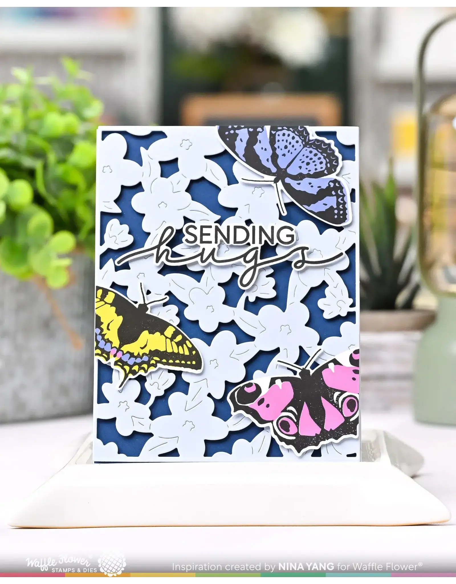 WAFFLE FLOWER WAFFLE FLOWER BUTTERFLY TRIO COLORING STENCIL