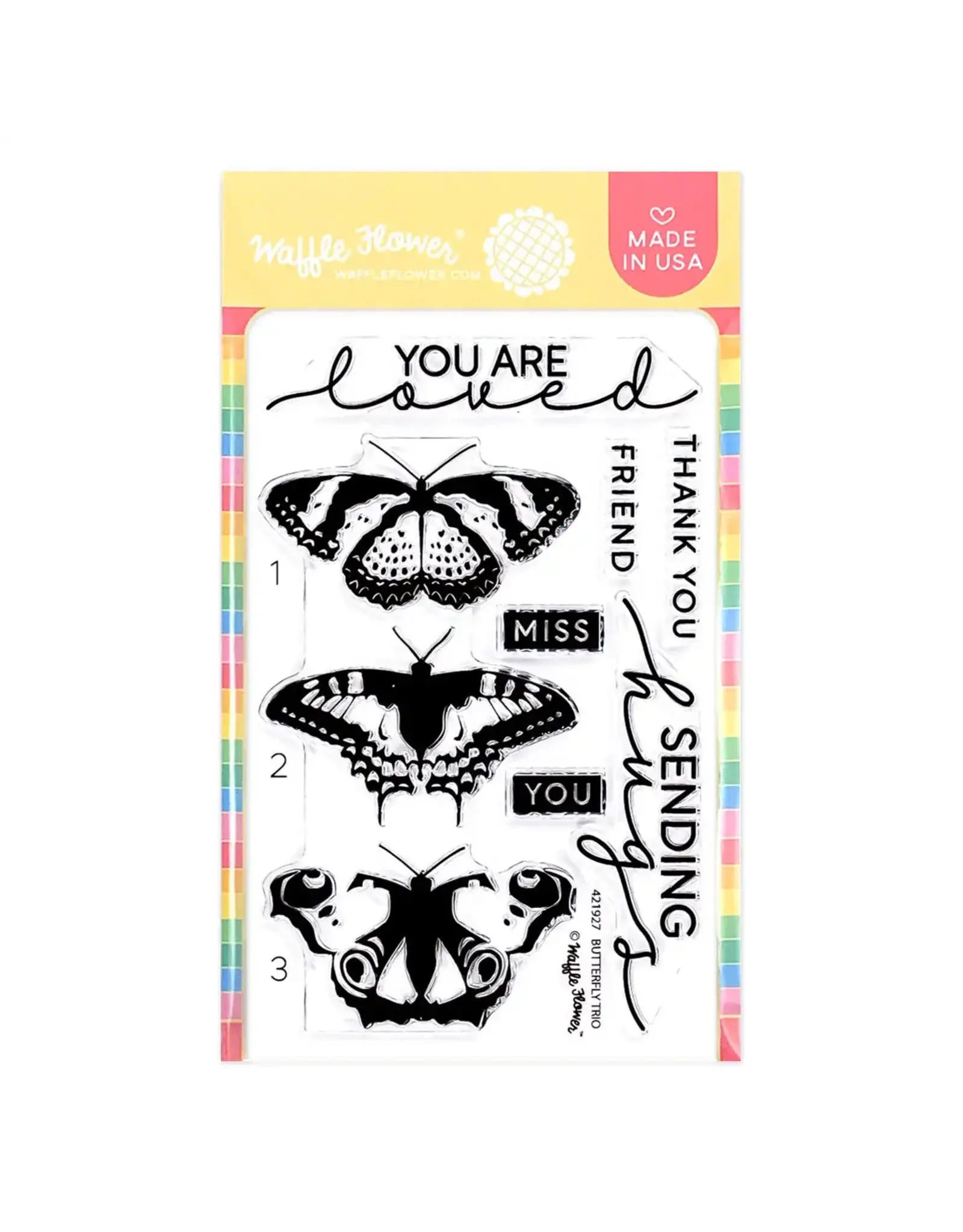 WAFFLE FLOWER WAFFLE FLOWER BUTTERFLY TRIO CLEAR STAMP SET
