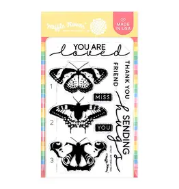 WAFFLE FLOWER WAFFLE FLOWER BUTTERFLY TRIO CLEAR STAMP SET