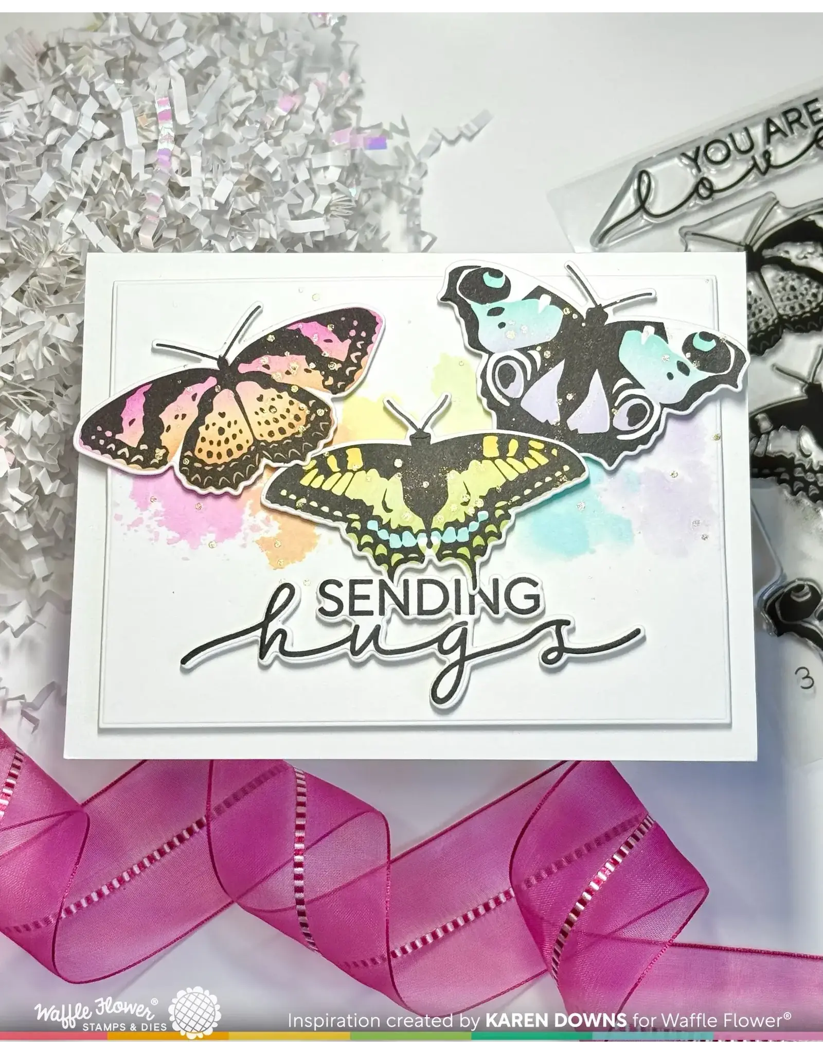 WAFFLE FLOWER WAFFLE FLOWER BUTTERFLY TRIO CLEAR STAMP SET