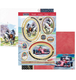 HUNKYDORY CRAFTS LTD. HUNKYDORY SPORTING PASTIMES AT THE PADDOCK LUXURY TOPPER SET
