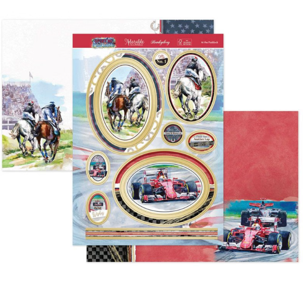 HUNKYDORY CRAFTS LTD. HUNKYDORY SPORTING PASTIMES AT THE PADDOCK LUXURY TOPPER SET