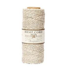 HEMPTIQUE METALLIC HEMP CORD METALLIC NATURAL & SILVER