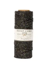 HEMPTIQUE METALLIC HEMP CORD METALLIC BLACK & GOLD