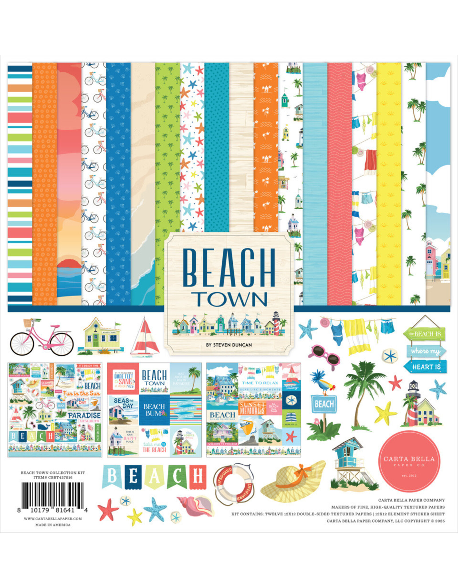 CARTA BELLA CARTA BELLA BEACH TOWN 12x12 COLLECTION KIT