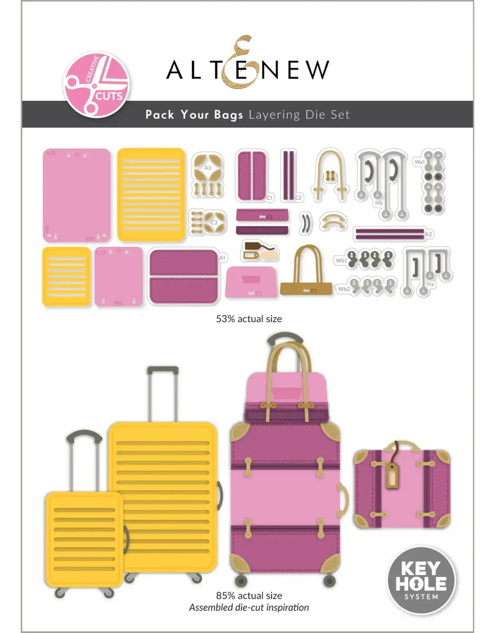 ALTENEW ALTENEW CREATIVE CUTS: PACK YOUR BAGS LAYERING DIE SET