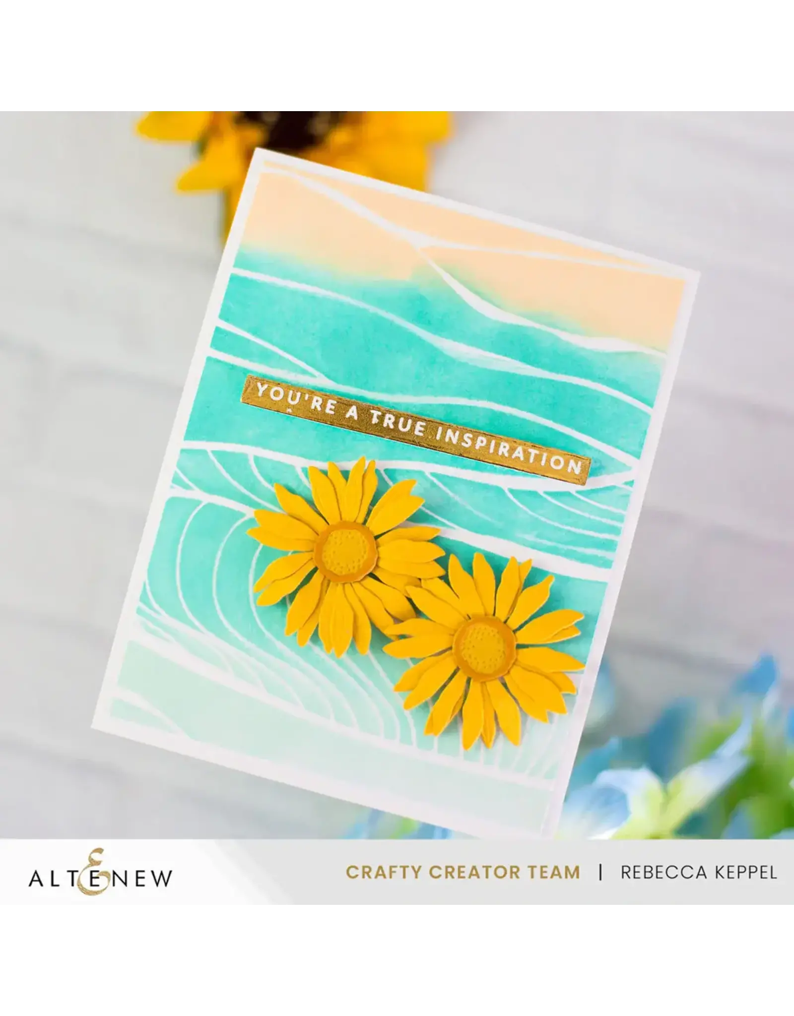 ALTENEW ALTENEW BRILLIANT WAVES 6x6 BACKGROUND STENCIL