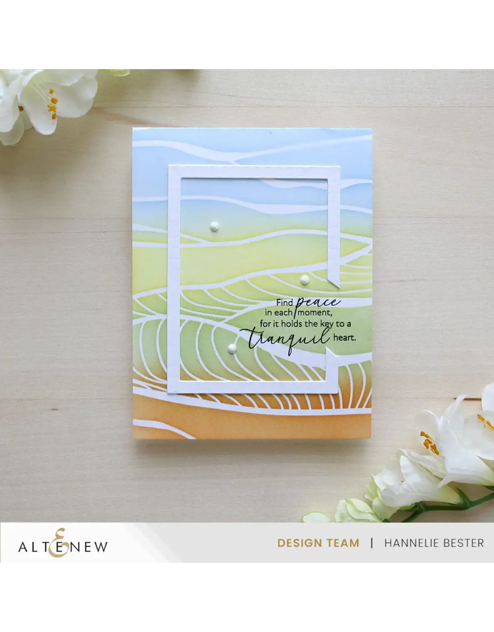 ALTENEW ALTENEW BRILLIANT WAVES 6x6 BACKGROUND STENCIL