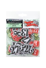 49 AND MARKET 49 AND MARKET MISTLETOE AND MEMORIES CHIPBOARD BITS SET 99 PIECES