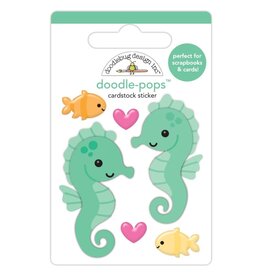 DOODLEBUG DESIGN DOODLEBUG SUMMER FUN SAM & SALLY SEAHORSE DOODLE POPS 3D STICKER