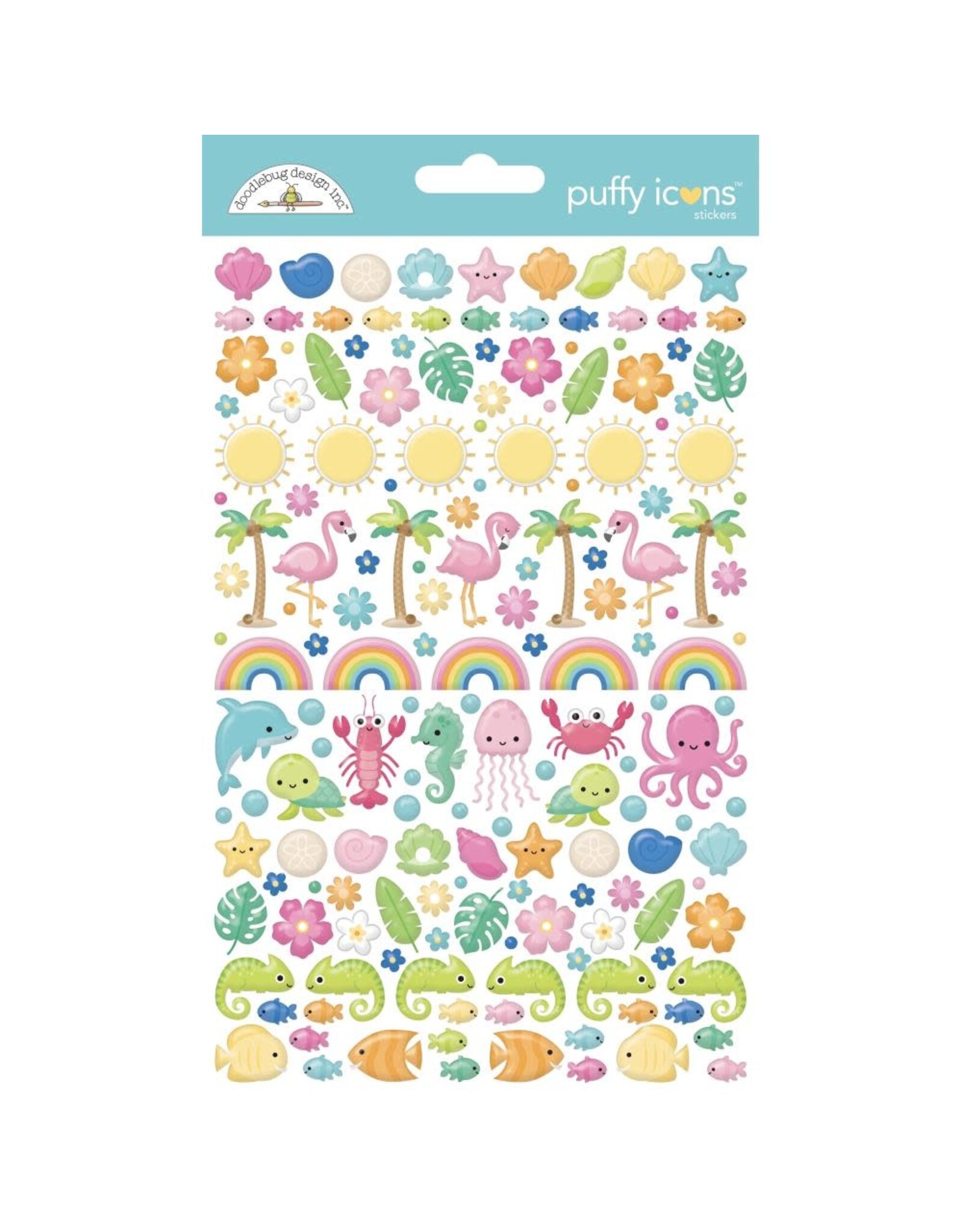 DOODLEBUG DESIGN DOODLEBUG SUMMER FUN ICONS PUFFY STICKERS