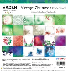 ARDEN CREATIVE STUDIO ARDEN CREATIVE STUDIO VINTAGE CHRISTMAS 8x8 PAPER PAD 24 SHEETS