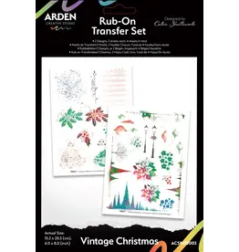 ARDEN CREATIVE STUDIO ARDEN CREATIVE STUDIO VINTAGE CHRISTMAS 6x8 RUB-ONS 2/PK