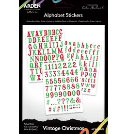 ARDEN CREATIVE STUDIO ARDEN CREATIVE STUDIO VINTAGE CHRISTMAS ALPHABET STICKERS