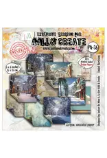 AALL & CREATE AALL & CREATE AUTOUR DE MWA & CO #PA-36 FADED HORIZONS 6x6 DOUBLE-SIDED DESIGN PAPERS 10/PK