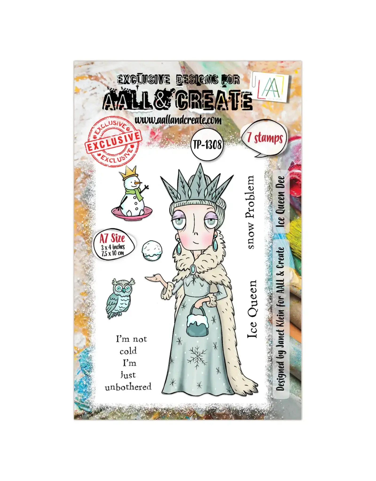 AALL & CREATE AALL & CREATE JANET KLEIN #1308 ICE QUEEN DEE A7 CLEAR STAMP SET