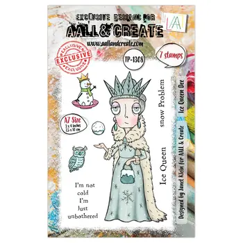 AALL & CREATE AALL & CREATE JANET KLEIN #1308 ICE QUEEN DEE A7 CLEAR STAMP SET