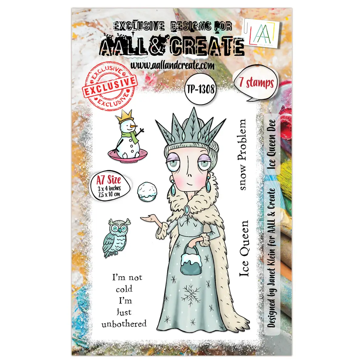 AALL & CREATE AALL & CREATE JANET KLEIN #1308 ICE QUEEN DEE A7 CLEAR STAMP SET