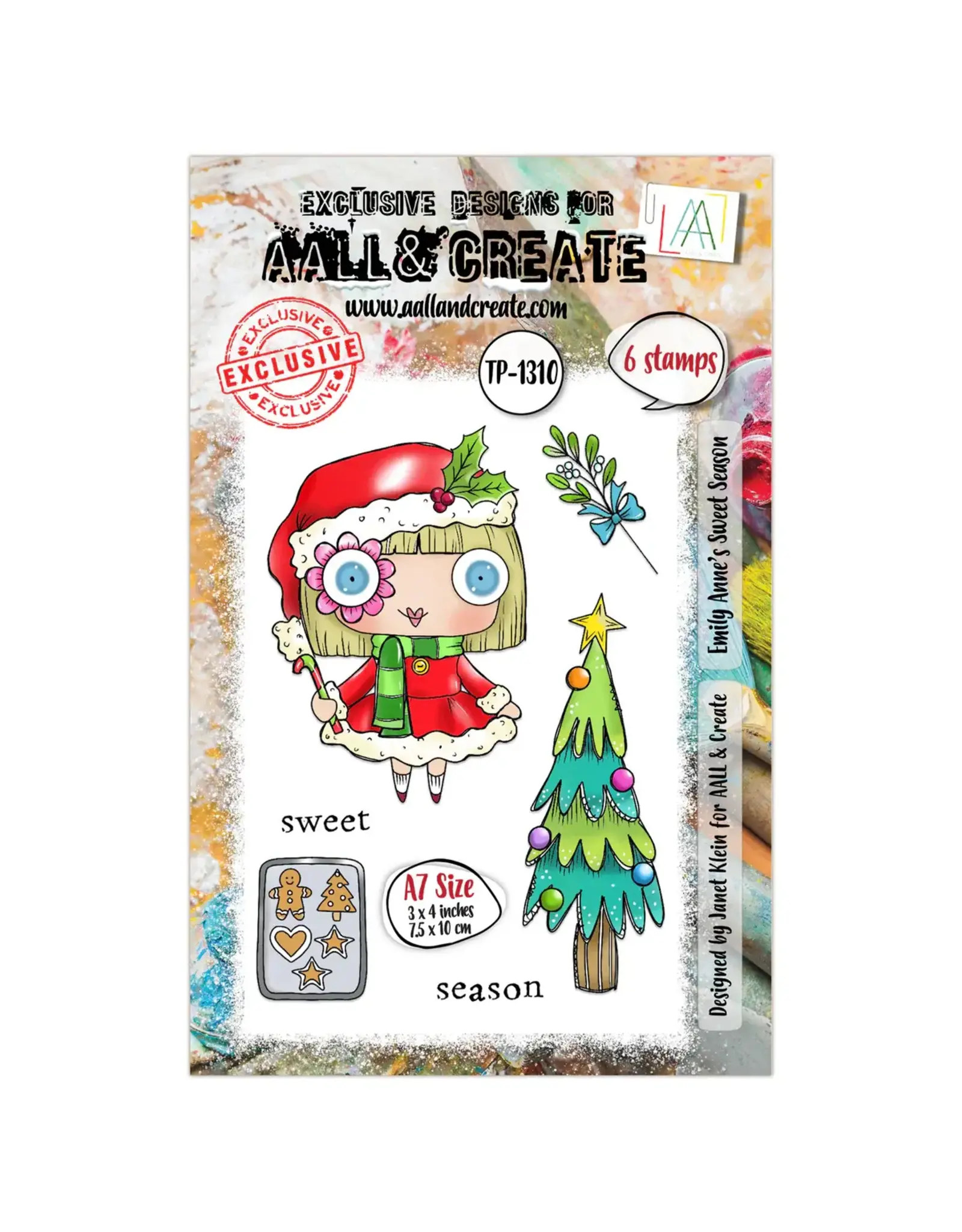 AALL & CREATE AALL & CREATE JANET KLEIN #1310 EMILY ANNE'S SWEET SEASON A7 CLEAR STAMP SET