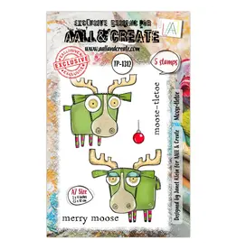 AALL & CREATE AALL & CREATE JANET KLEIN #1312 MOOSE-TLETOE A7 CLEAR STAMP SET
