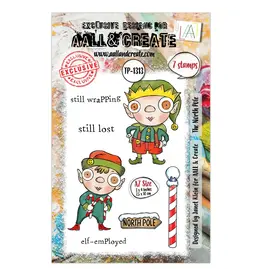 AALL & CREATE AALL & CREATE JANET KLEIN #1313 NORTH POLE A7 CLEAR STAMP SET