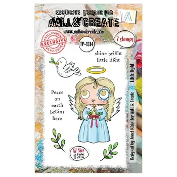 AALL & CREATE AALL & CREATE JANET KLEIN #1314 LITTLE LIGHT A7 CLEAR STAMP SET