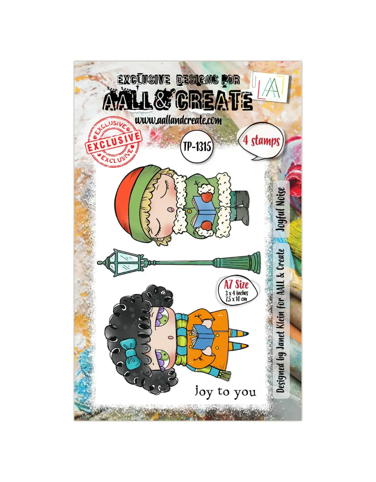 AALL & CREATE AALL & CREATE JANET KLEIN #1315 JOYFUL NOISE A7 CLEAR STAMP SET