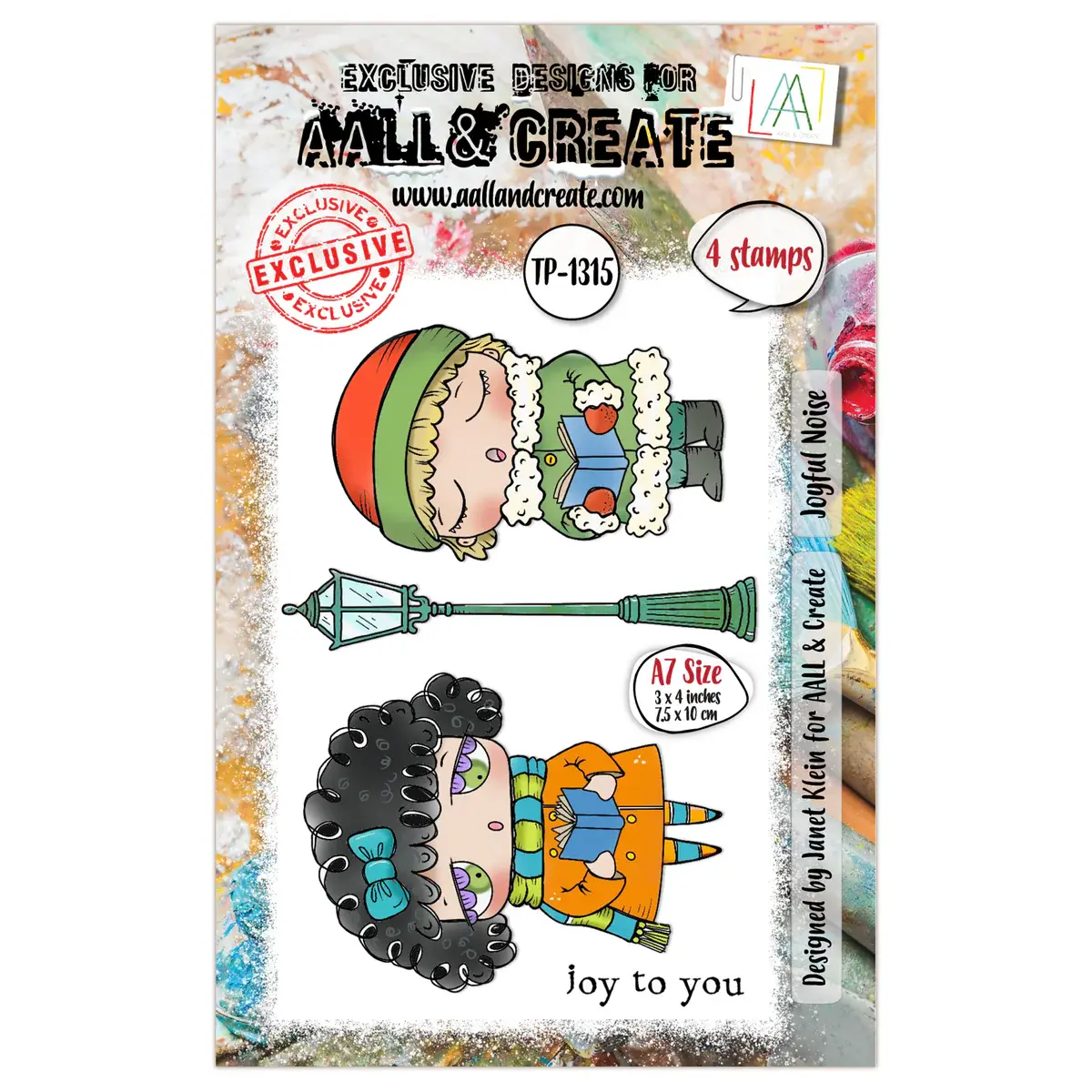 AALL & CREATE AALL & CREATE JANET KLEIN #1315 JOYFUL NOISE A7 CLEAR STAMP SET