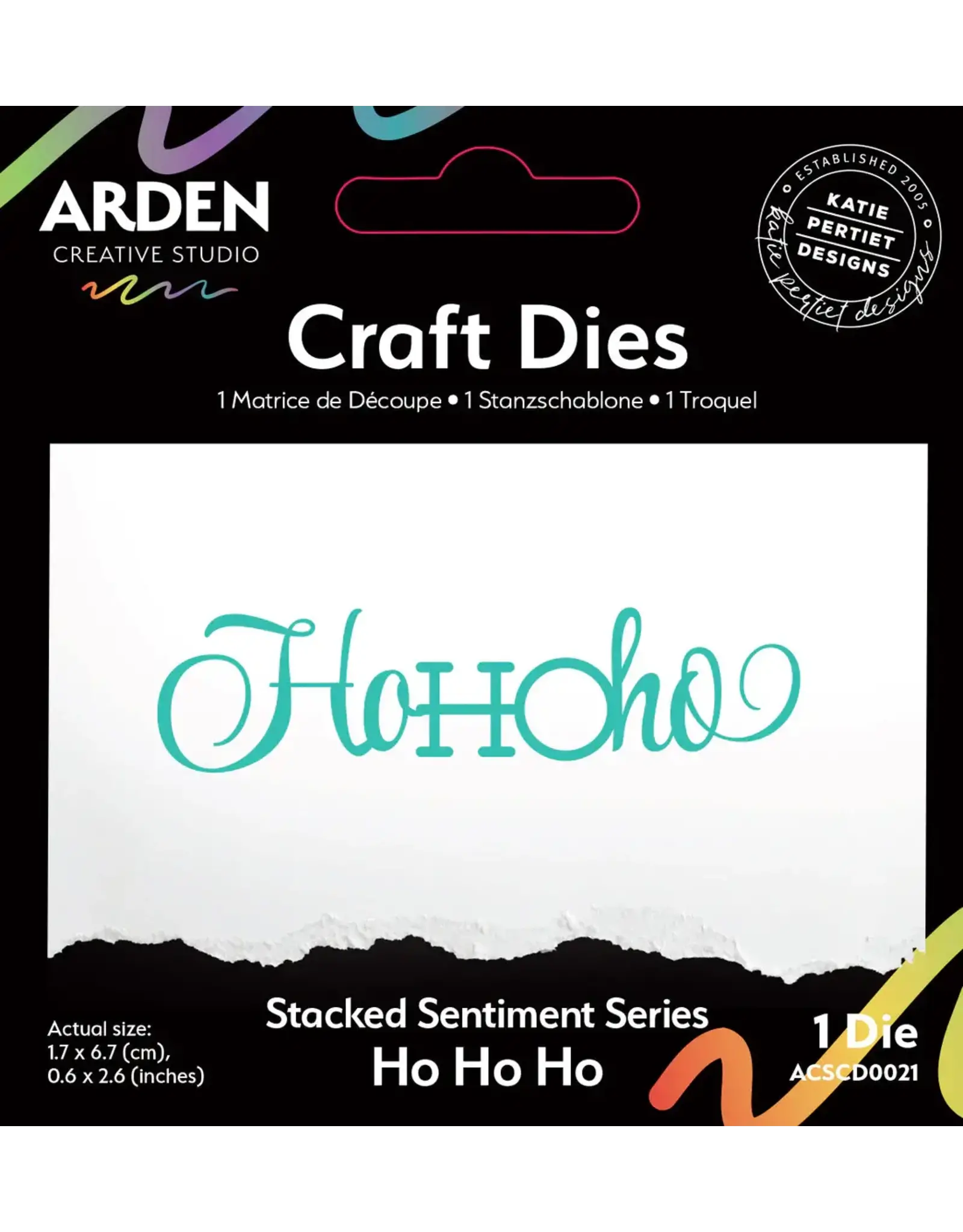ARDEN CREATIVE STUDIO ARDEN CREATIVE STUDIO SENTIMENT SERIES STACKED HO HO HO DIE SET