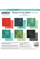 ARDEN CREATIVE STUDIO ARDEN CREATIVE STUDIO SEASON OF JOY SOLIDS 12x12 PAPER PAD 24 SHEETS