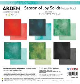 ARDEN CREATIVE STUDIO ARDEN CREATIVE STUDIO SEASON OF JOY SOLIDS 12x12 PAPER PAD 24 SHEETS