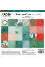 ARDEN CREATIVE STUDIO ARDEN CREATIVE STUDIO SEASON OF JOY 12x12 PAPER PAD 24 SHEETS