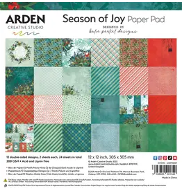 ARDEN CREATIVE STUDIO ARDEN CREATIVE STUDIO SEASON OF JOY 12x12 PAPER PAD 24 SHEETS