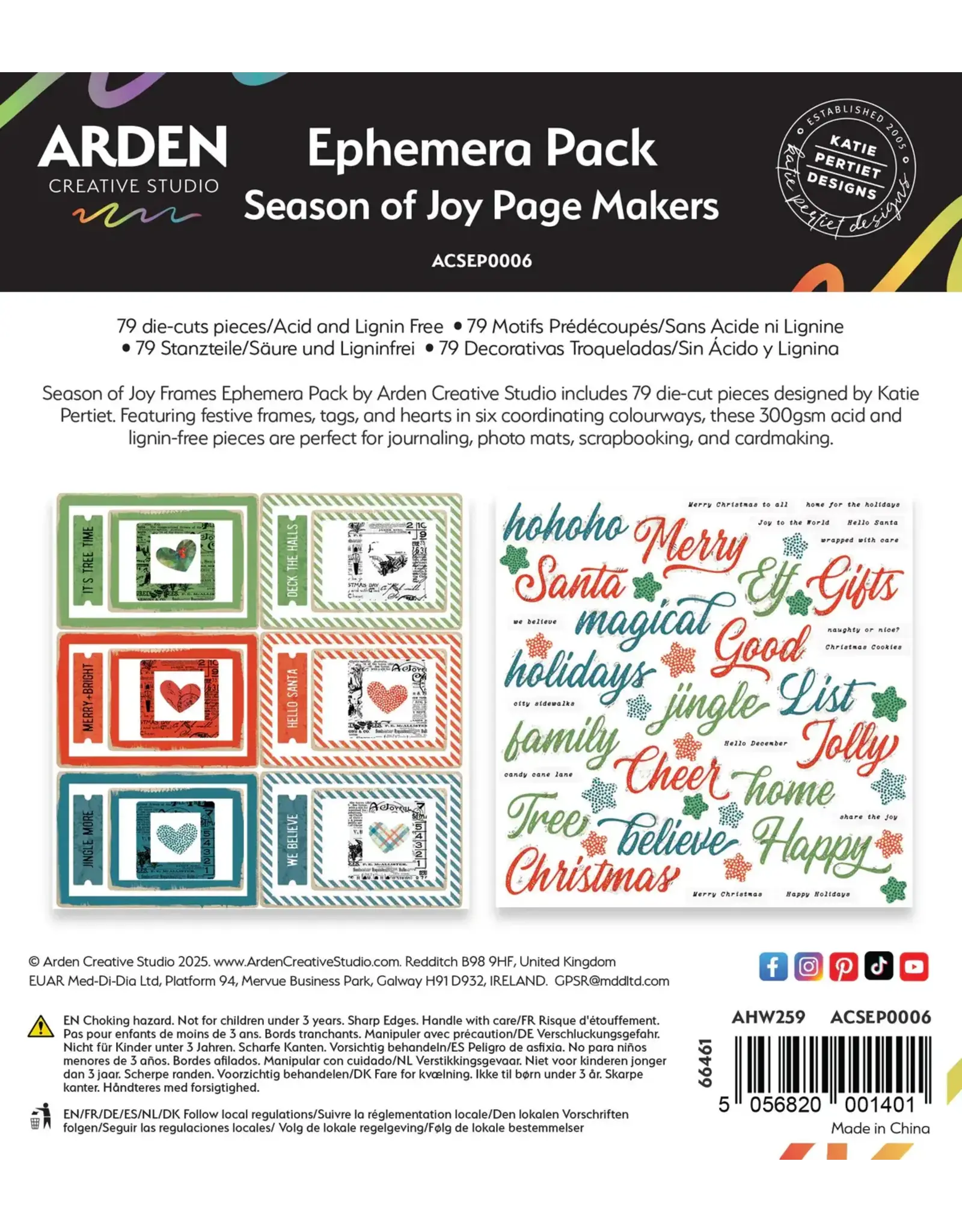 ARDEN CREATIVE STUDIO ARDEN CREATIVE STUDIO SEASON OF JOY PAGE MAKERS EPHEMERA DIE-CUTS
