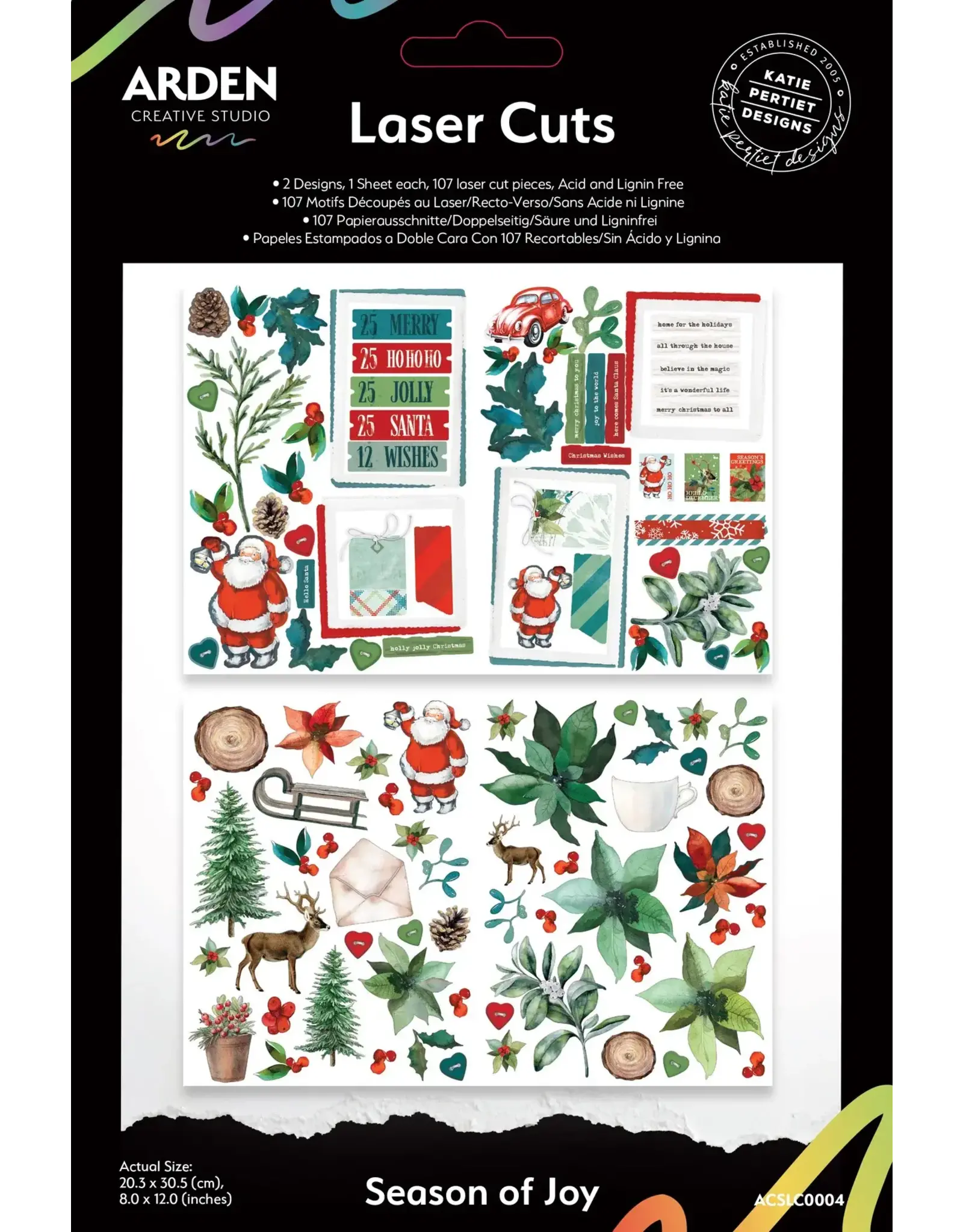 ARDEN CREATIVE STUDIO ARDEN CREATIVE STUDIO SEASON OF JOY 8x12 LASER CUTS