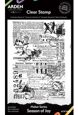ARDEN CREATIVE STUDIO ARDEN CREATIVE STUDIO MAKER SERIES SEASON OF JOY 4x6 BACKGROUND CLEAR STAMP SET