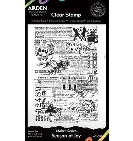 ARDEN CREATIVE STUDIO ARDEN CREATIVE STUDIO MAKER SERIES SEASON OF JOY 4x6 BACKGROUND CLEAR STAMP SET