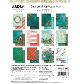 ARDEN CREATIVE STUDIO ARDEN CREATIVE STUDIO SEASON OF JOY 6x8 PAPER PAD