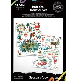 ARDEN CREATIVE STUDIO ARDEN CREATIVE STUDIO SEASON OF JOY 6x8 RUB-ONS 2/PK