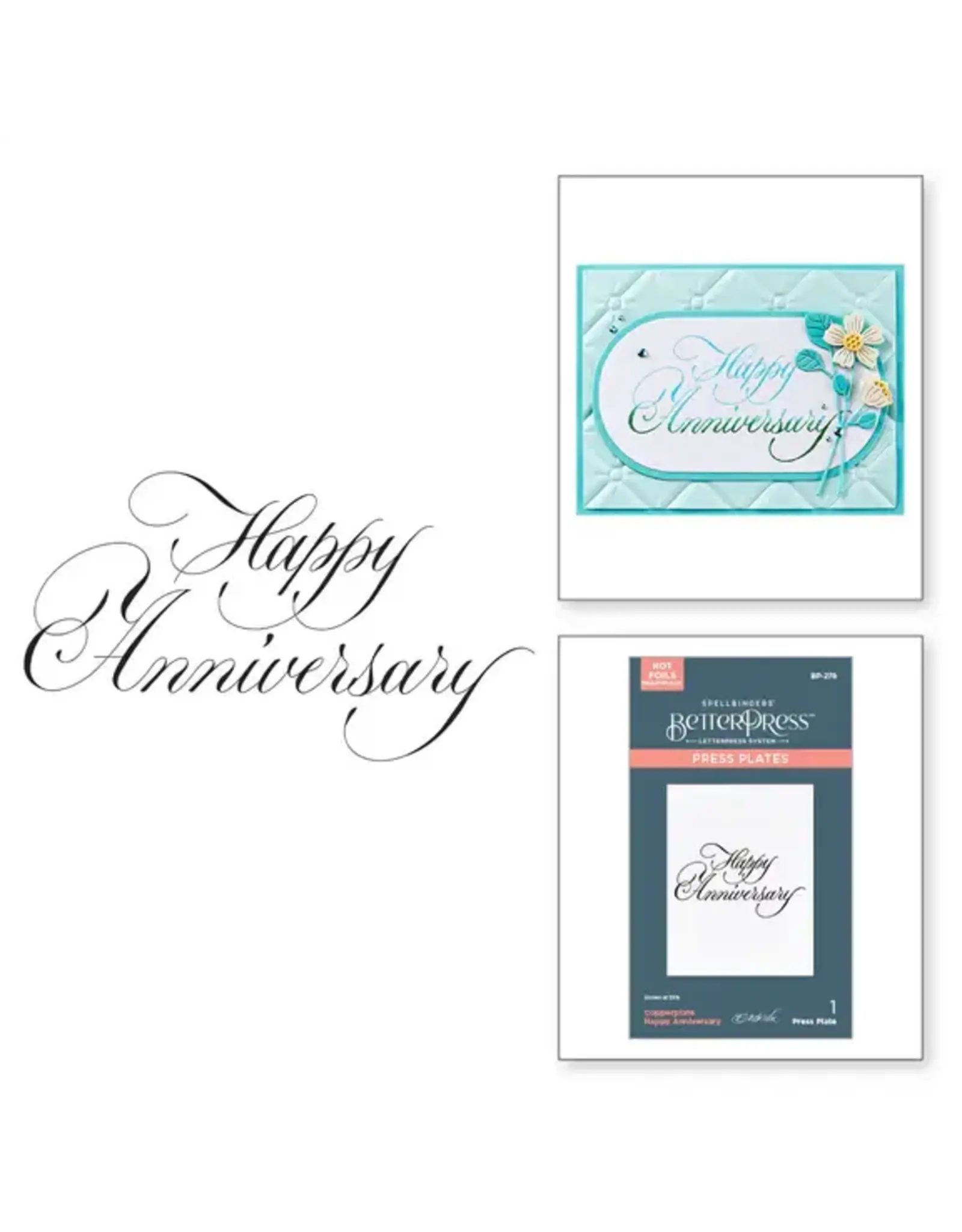 SPELLBINDERS SPELLBINDERS BETTERPRESS PAUL ANTONIO COPPERPLATE HAPPY ANNIVERSARY PRESS PLATE
