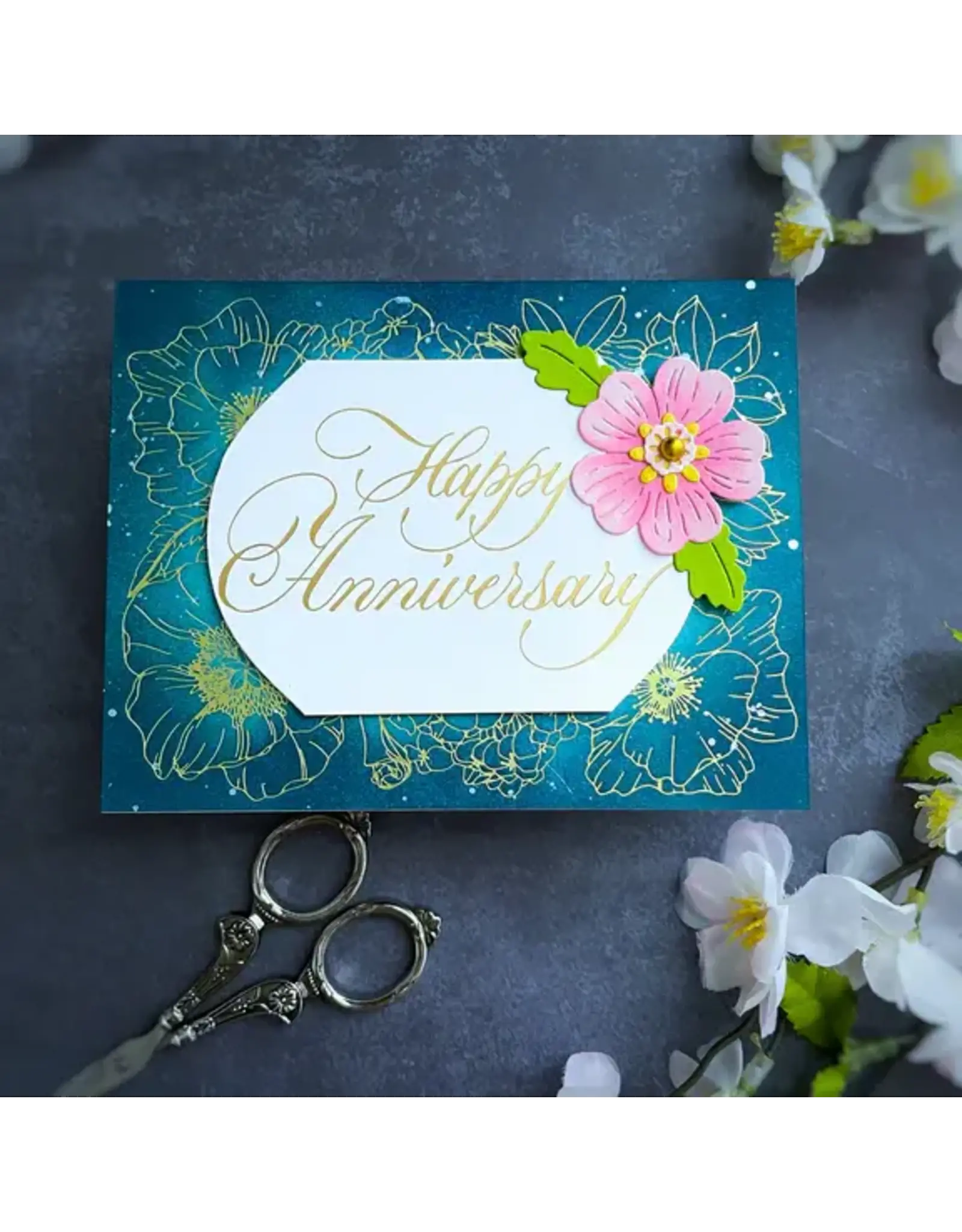 SPELLBINDERS SPELLBINDERS BETTERPRESS PAUL ANTONIO COPPERPLATE HAPPY ANNIVERSARY PRESS PLATE