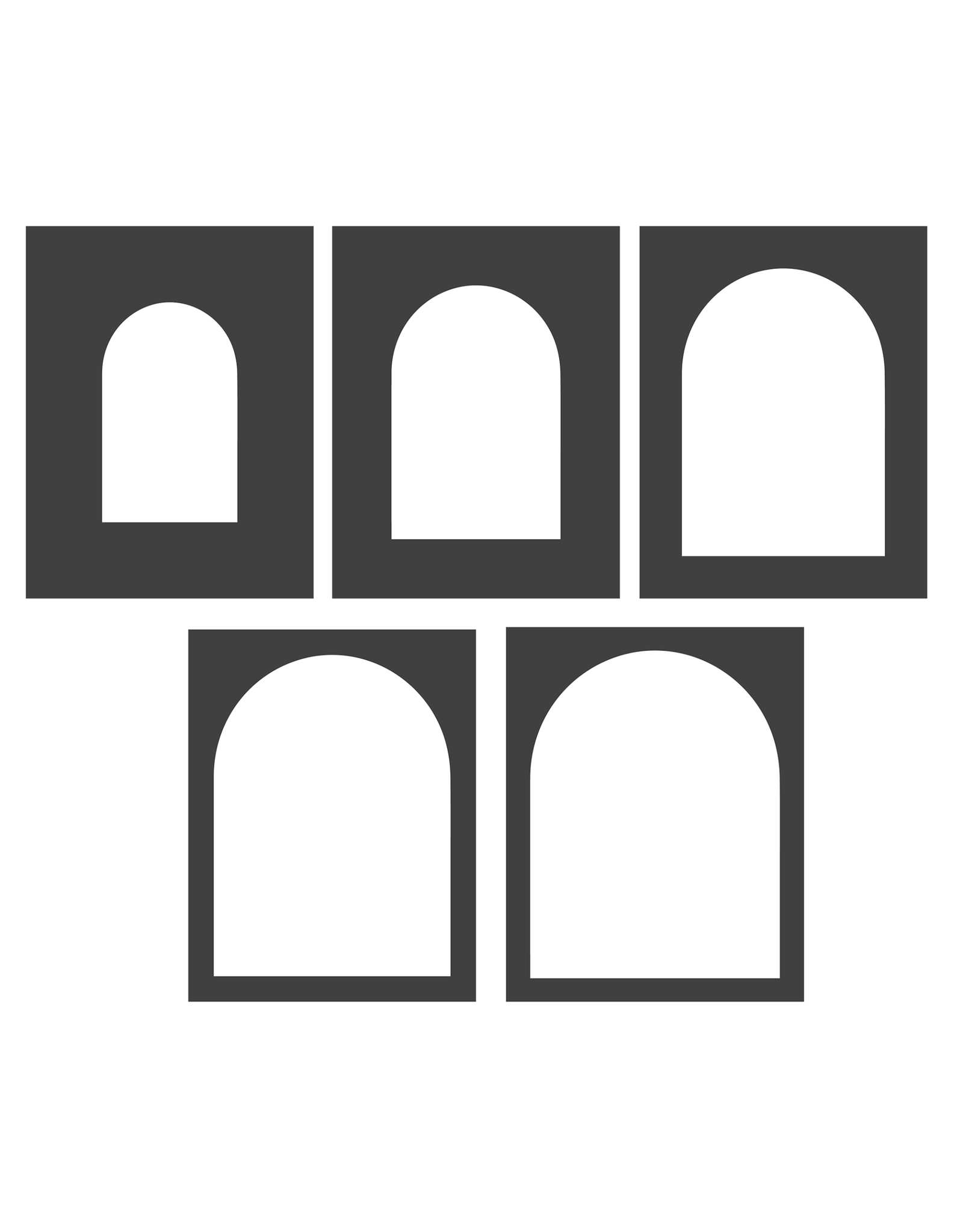 LDRS CREATIVE LDRS CREATIVE ARCHES SPOTLIGHT STENCIL SET 5/PK