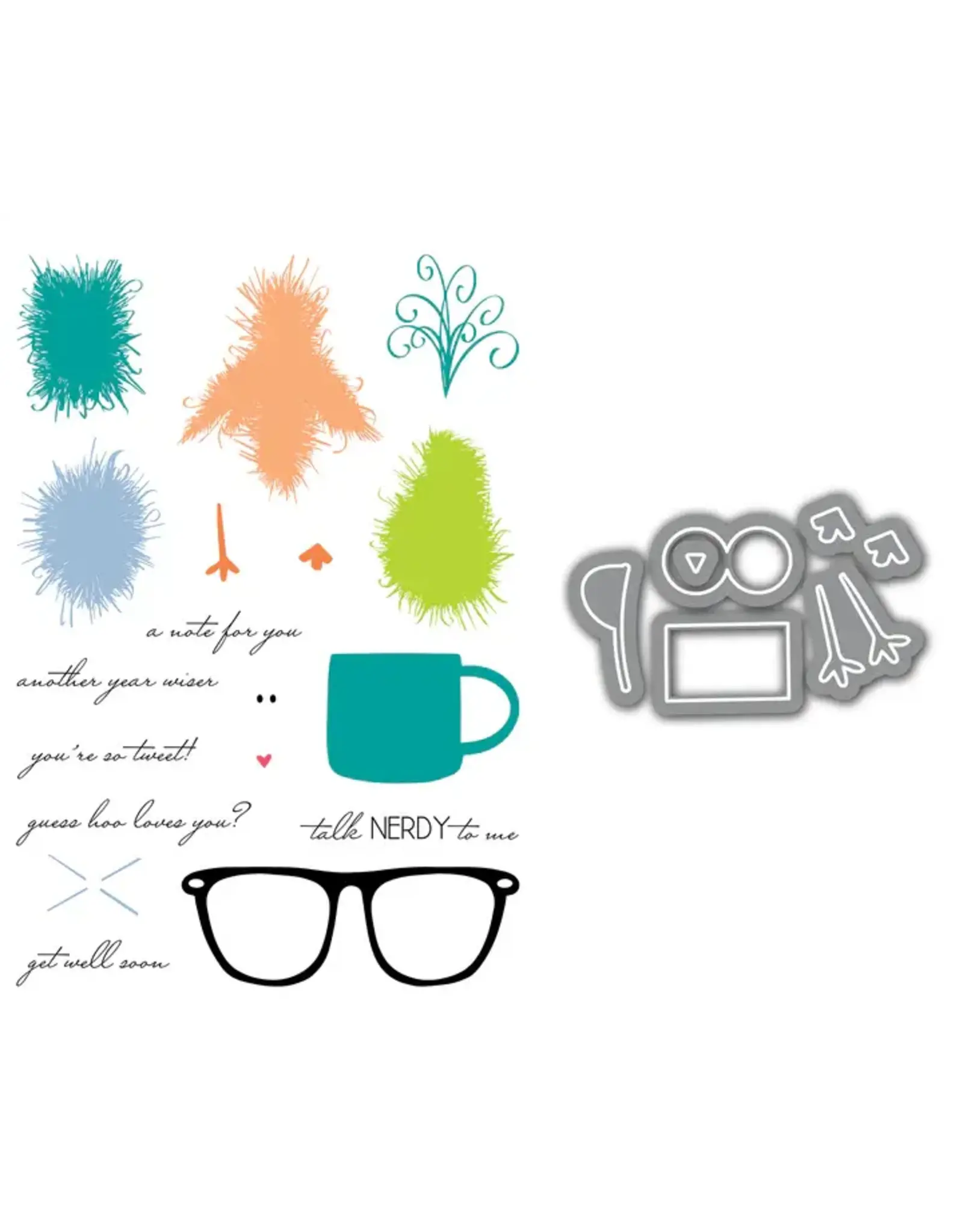 LDRS CREATIVE LDRS CREATIVE FUZZY WUZZIES STAMP & DIE SET