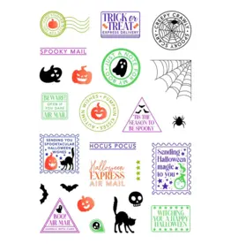 LDRS CREATIVE LDRS CREATIVE HALLOWEEN POSTAGE COLLAGE CLEAR STAMP SET
