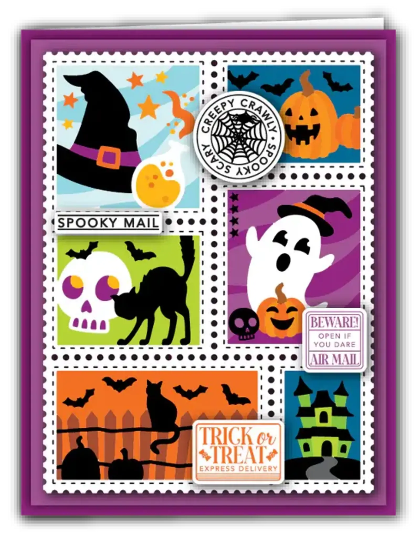 LDRS CREATIVE LDRS CREATIVE HALLOWEEN POSTAGE COLLAGE CLEAR STAMP SET