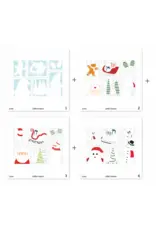 LDRS CREATIVE LDRS CREATIVE SEASON'S GREETINGS POSTAGE COLLAGE LAYERING STENCILS SET 4/PK